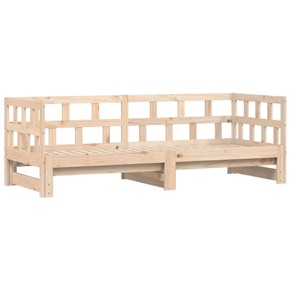 Divano Letto con Letto Estraibile-Sofa Letto-Daybed 80x200cm Legno Massello Pino 369988