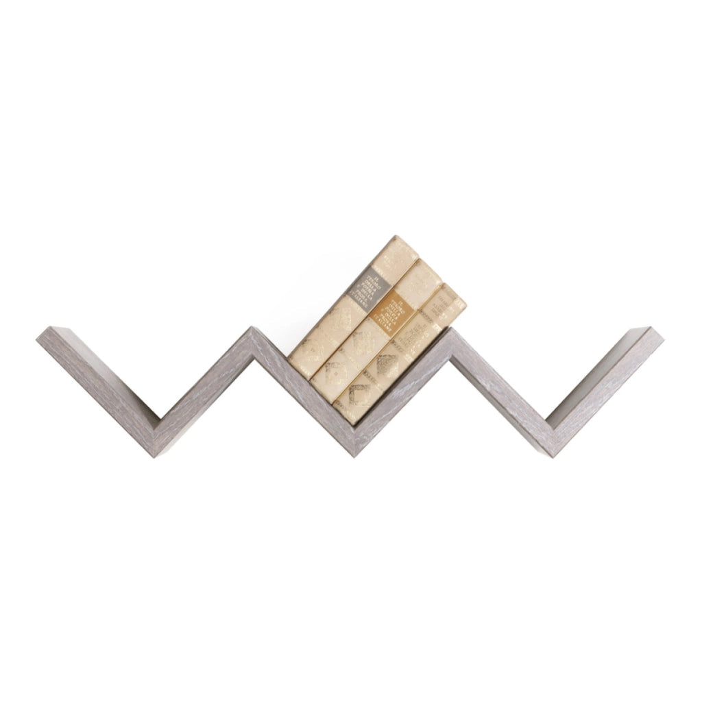 Mensola da Muro Modello SAETTA, Mensola Cameretta, Mensola da Parete, 57x11 p15.5 cm. Finitura  R.GRIGIO - MADE IN ITALY