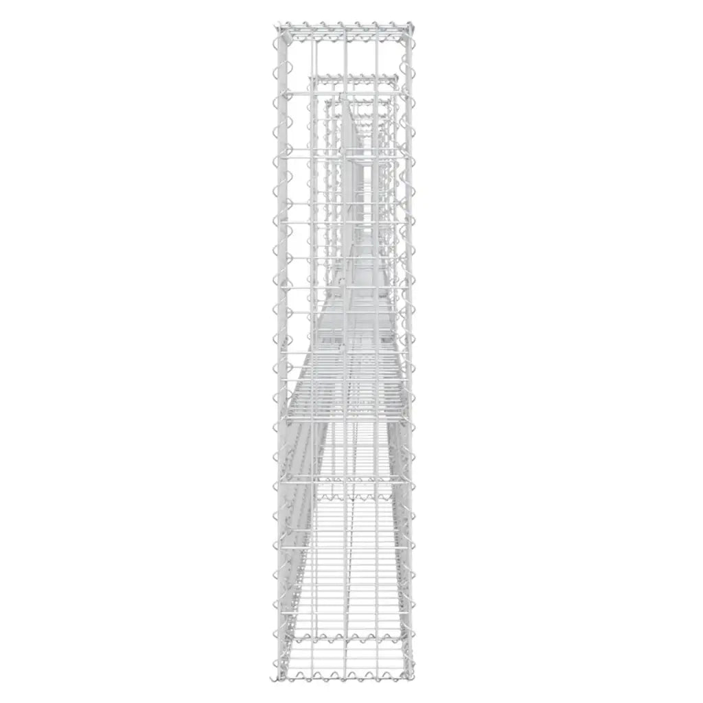Cesto Gabbione a U con 7 Pali in Ferro 740x20x100 cm cod mxl 22644