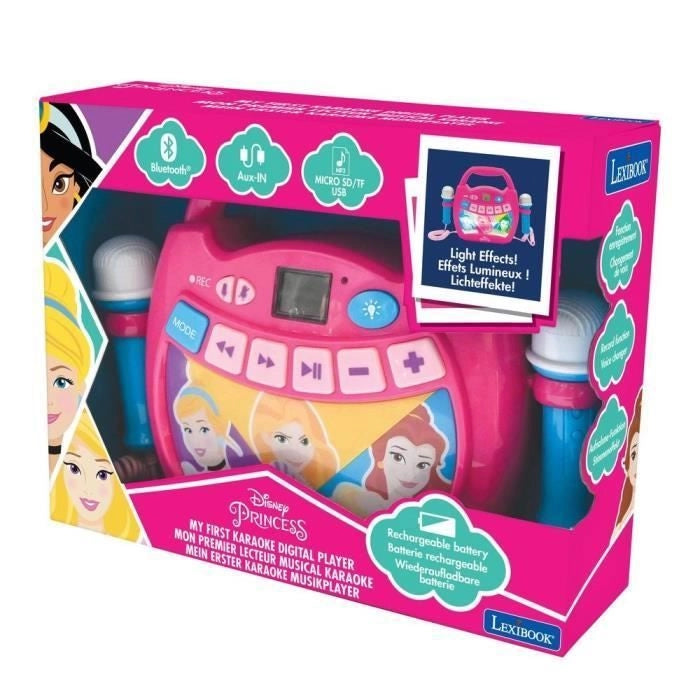 PRINCIPESSA DISNEY - Altoparlante Bluetooth - Effetti luce e Microfoni e batteria ricaricabile inclusi