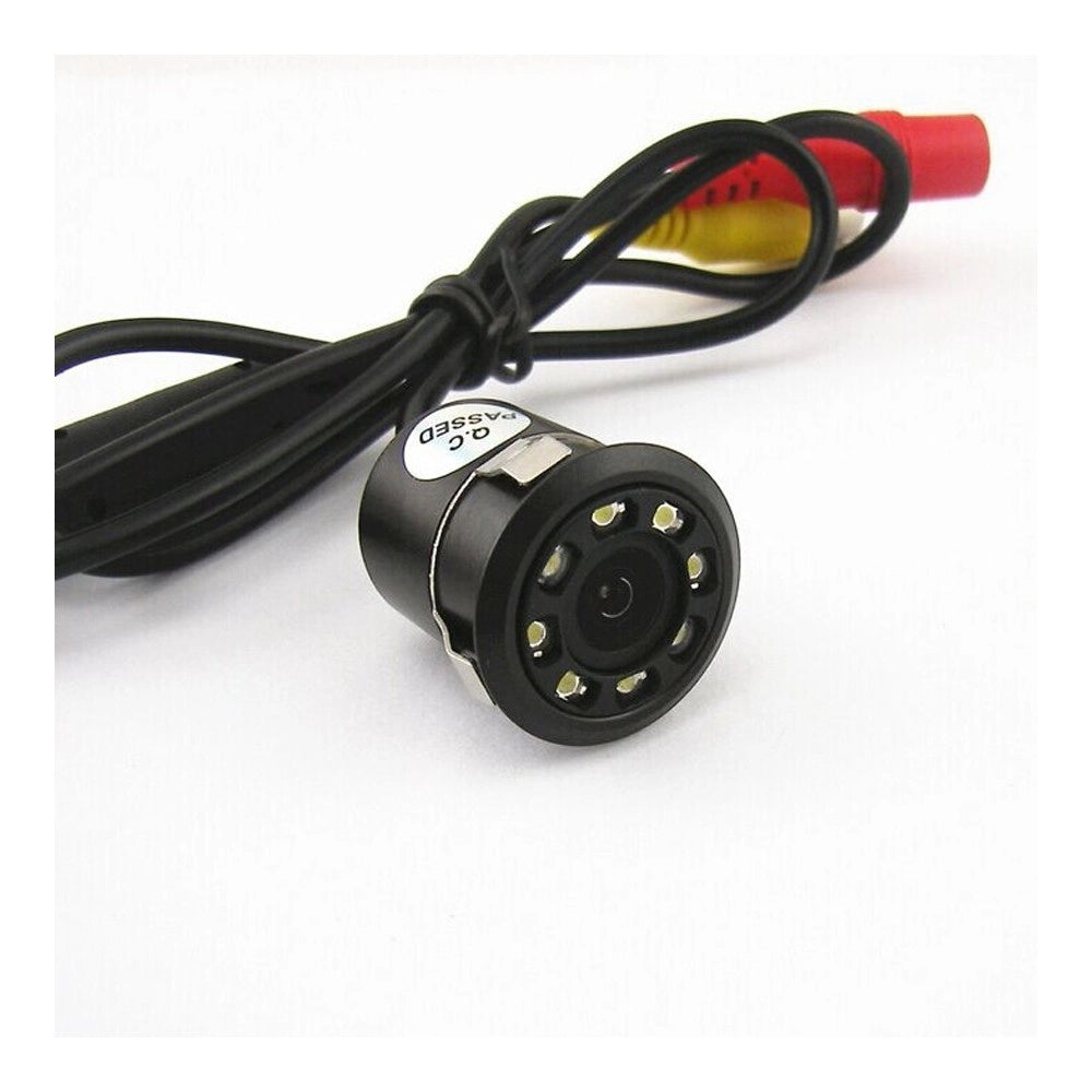 Trade Shop - Retrocamera Telecamera Retromarcia Angolo 170° Con 8 Led A Molla Mini A Colori -