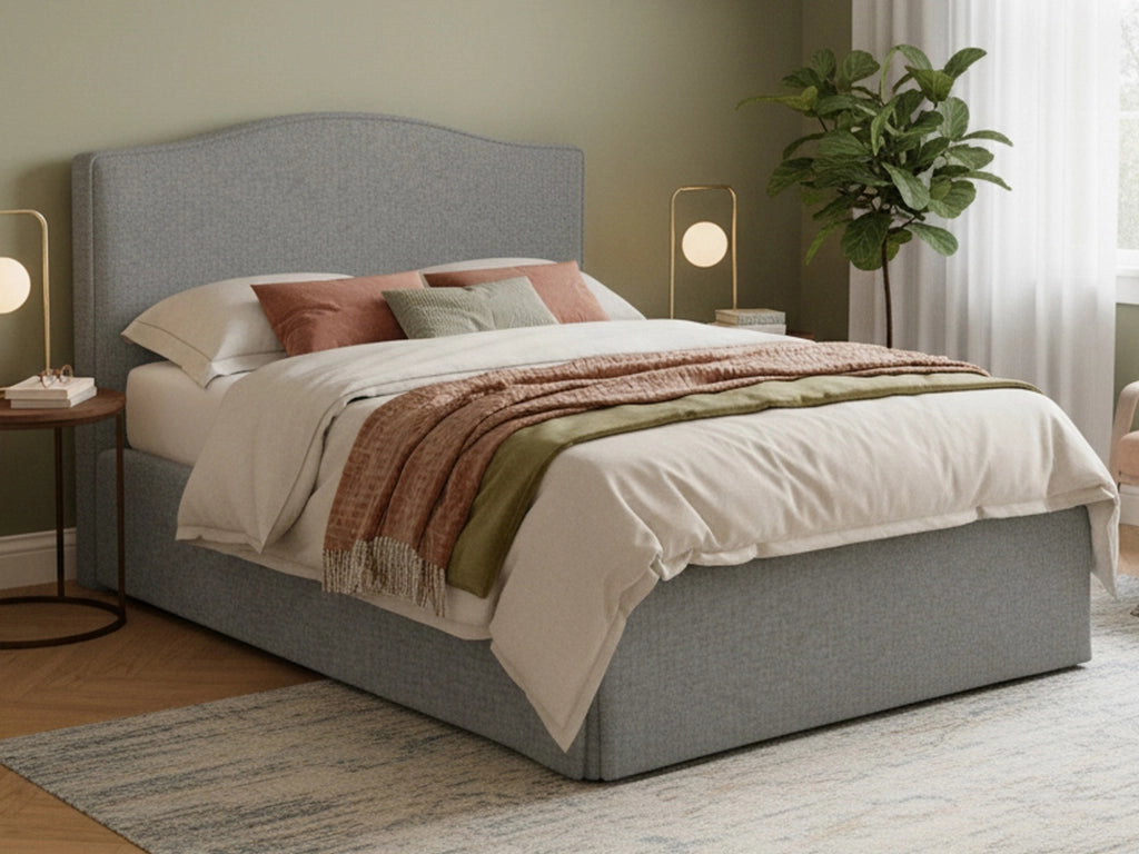 Bebington, Letto Matrimoniale Sfoderabile Made in Italy, Grigio Cenere