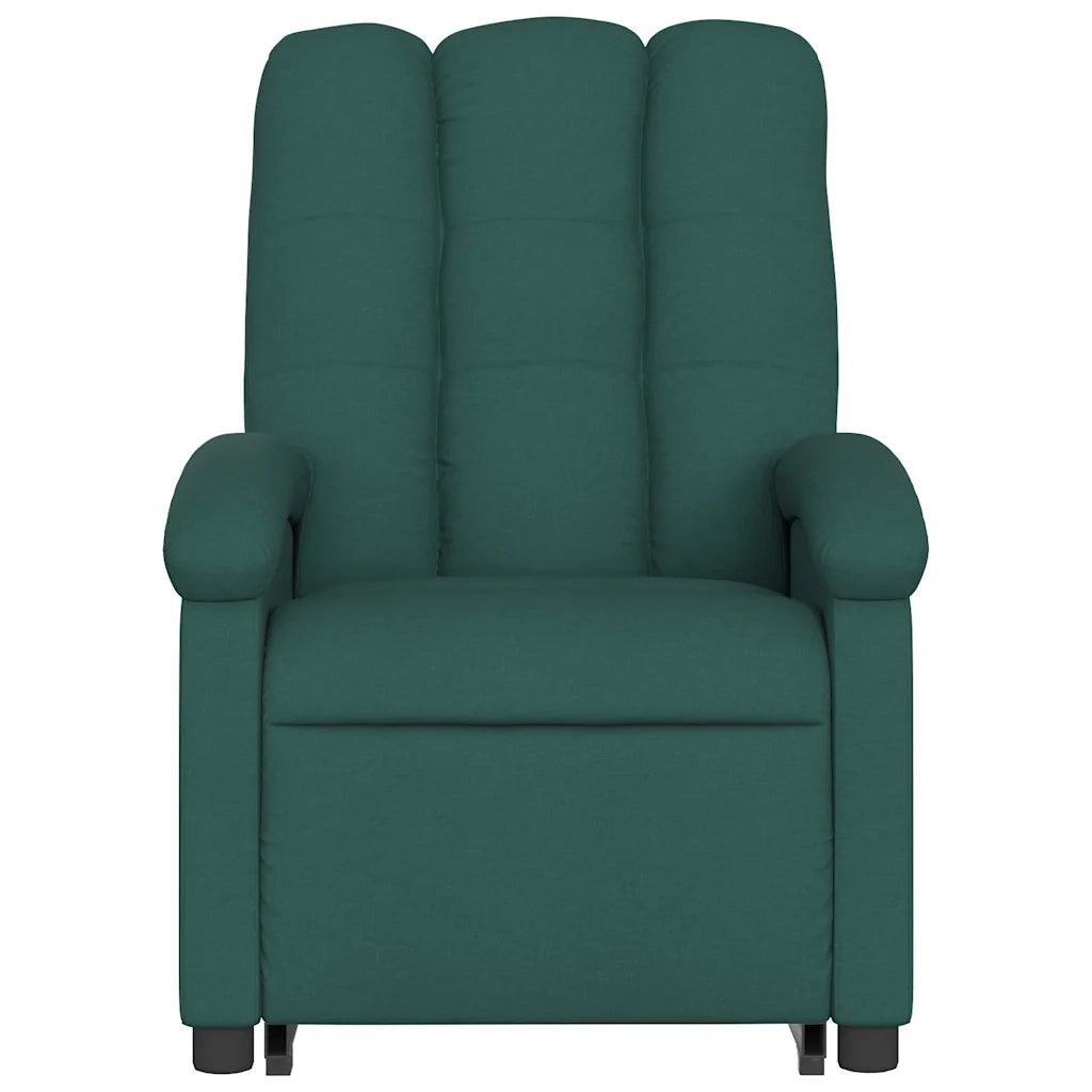 Poltrona Alzapersona Massaggiante Verde Scuro in Tessuto 3204110