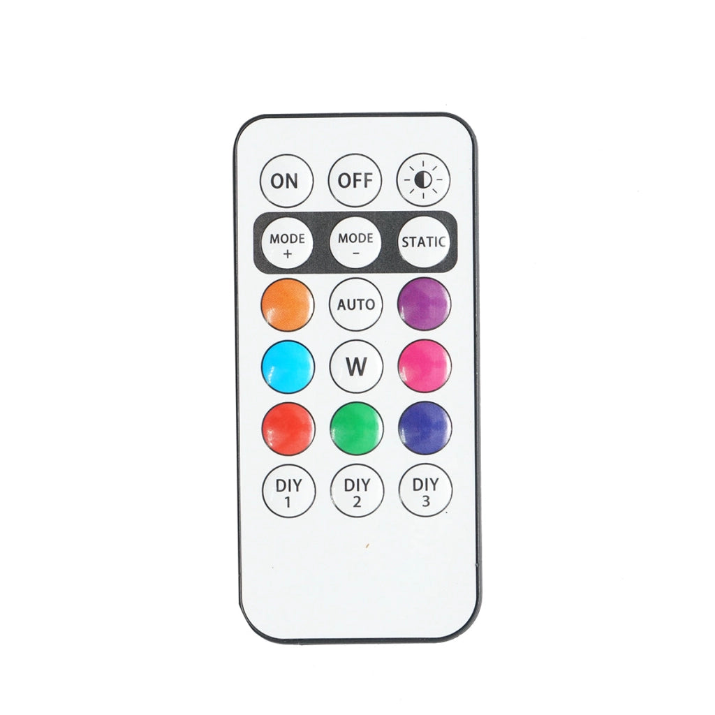 Set di 2 luci stroboscopiche LED RGB con telecomando, 10 modalità, 8 colori, batteria al litio ricaricabile da 110 mAh USB-C IP65