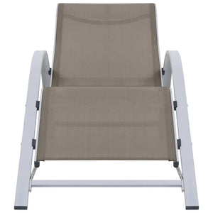 Lettini Prendisole con Tavolino 2 pz in Alluminio Grigio Talpa cod mxl 20438