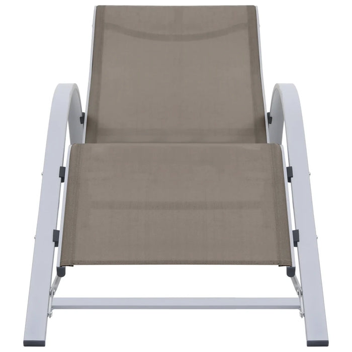 Lettini Prendisole con Tavolino 2 pz in Alluminio Grigio Talpa cod mxl 20438