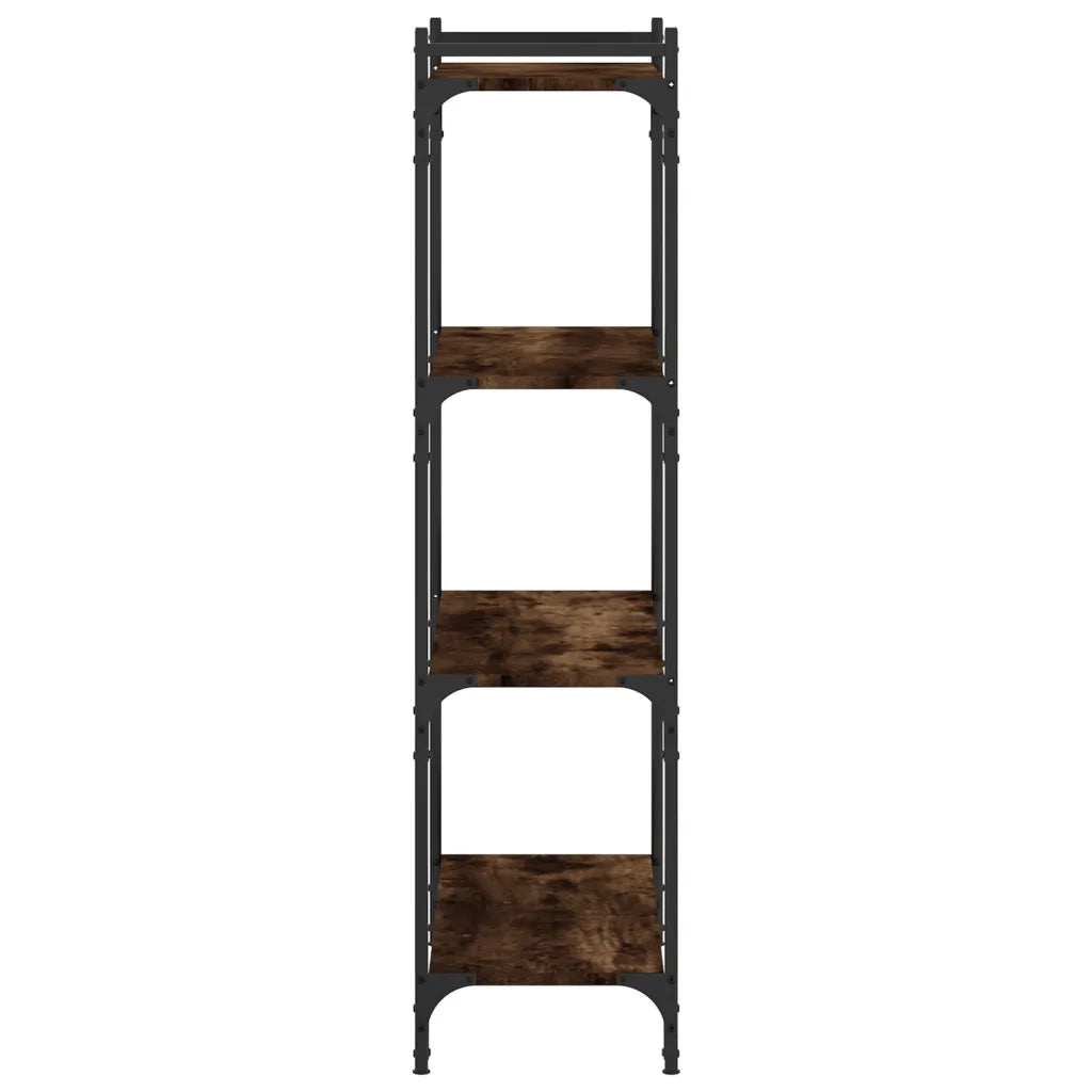 Libreria a 4 Ripiani Rovere Fumo 80x30x120 cm Legno Multistrato 837674