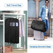 Sacca per abbigliamento appeso per la conservazione e il trasporto 109 x 60 cm con chiusura a zip per sacca per abbigliamento con maniglia per giacche, giacche, gonne, abbigliamento (3 pezzi)