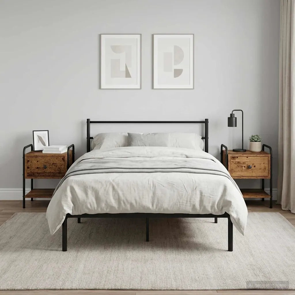 Armadio da Notte 2 pz Legno antico 35 x 36,5 x 47 cm 8007668