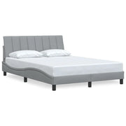 Letto matrimoniale | Letto per adulti | Giroletto senza Materasso Hanko Grigio Chiaro 140x200 cm Tessuto