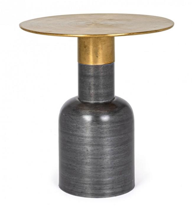 Tavolino Basso Ø45x49 cm in Acciaio