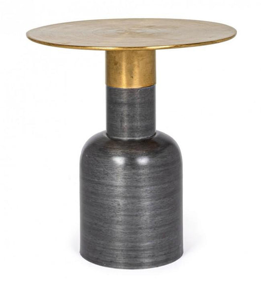 Tavolino Basso Ø45x49 cm in Acciaio