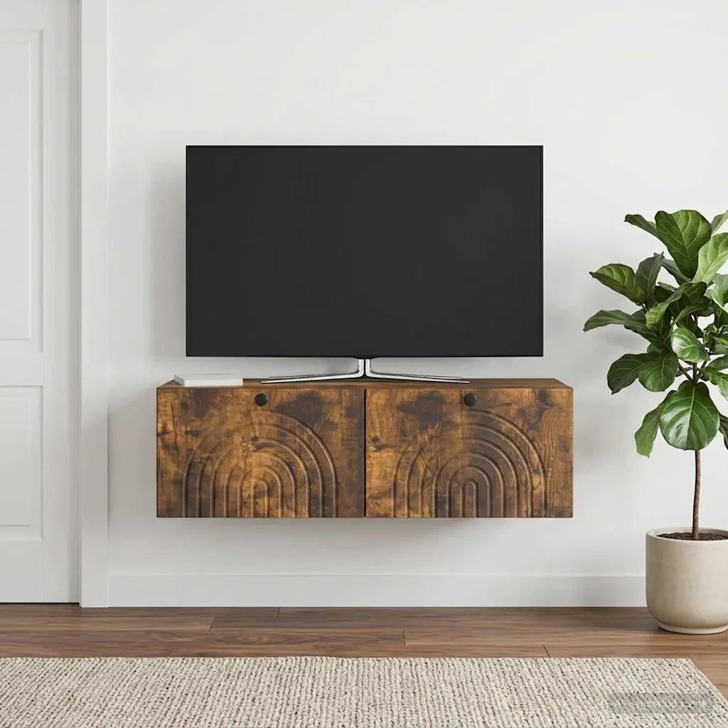 Mobile Porta TV da Muro Rovere Fumo 99 x 41 x 30 cm 898190