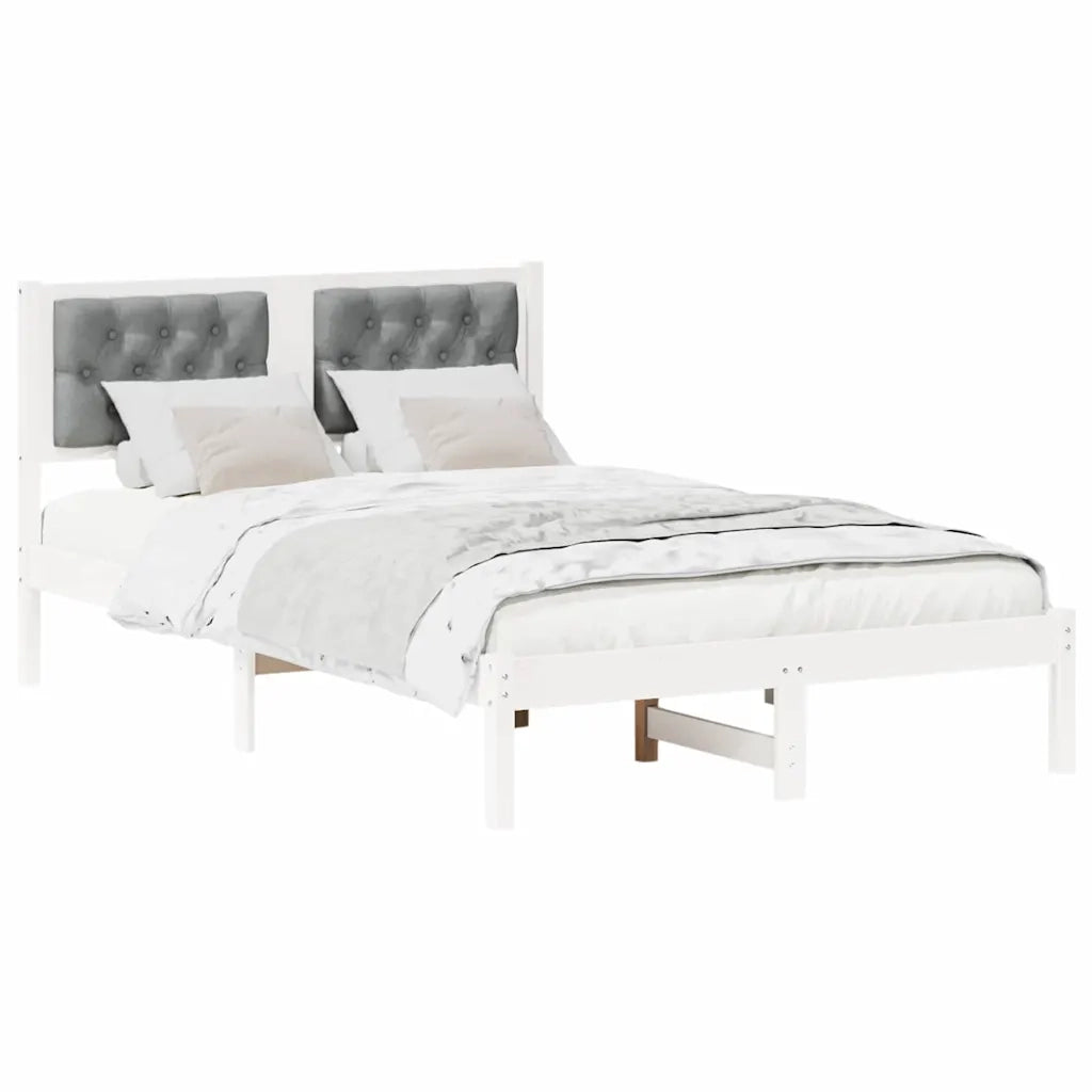 Struttura del letto Grigio chiaro 120 x 190 cm Pino massello 878208
