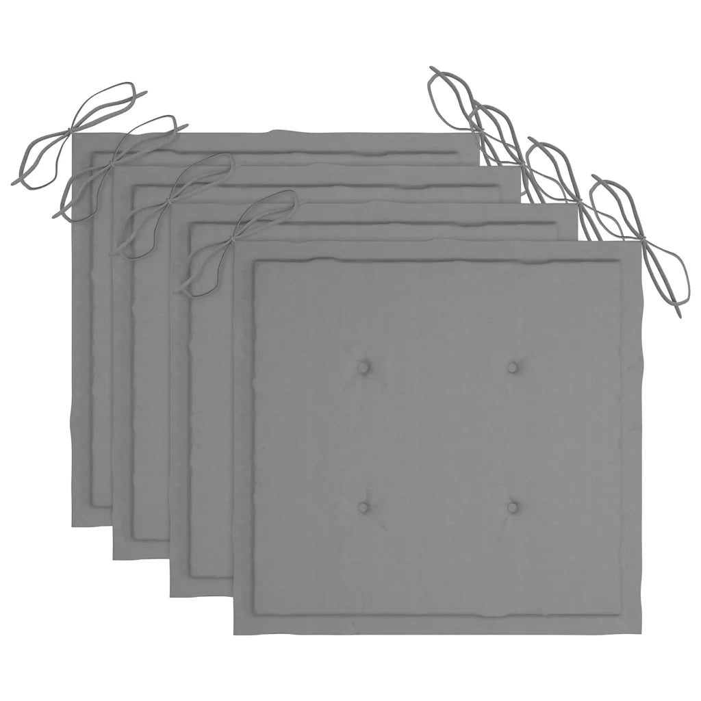 Sedie da Giardino Pieghevoli con Cuscini 4 pz Massello di Teak cod mxl 72179