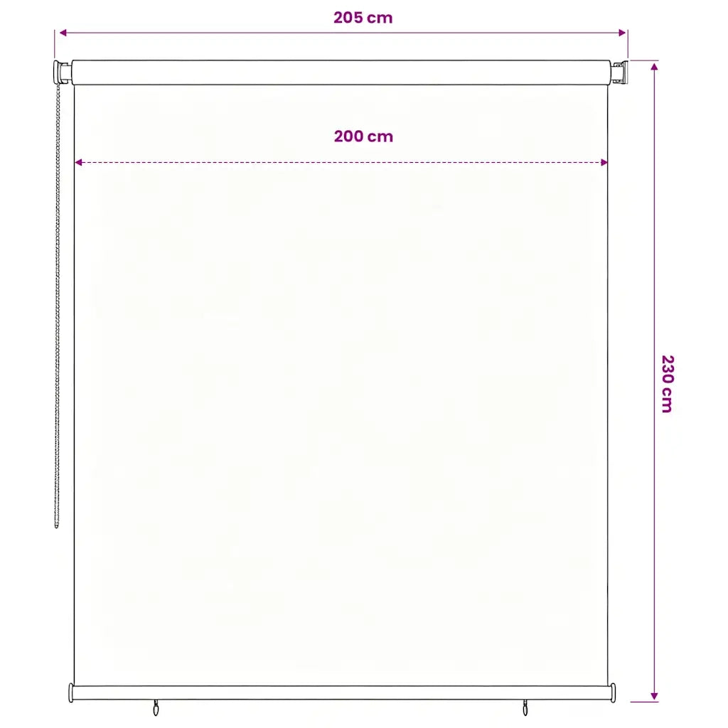 Tenda a Rullo per Esterni 225(L)x230(A) cm nera 312960