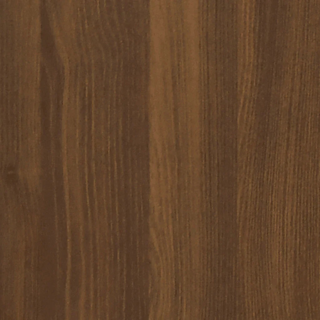 Mobiletto da bagno con specchio e vano contenitore 60 x 33 x 61 cm design elegante in legno composito effetto rovere marrone 02_0048182