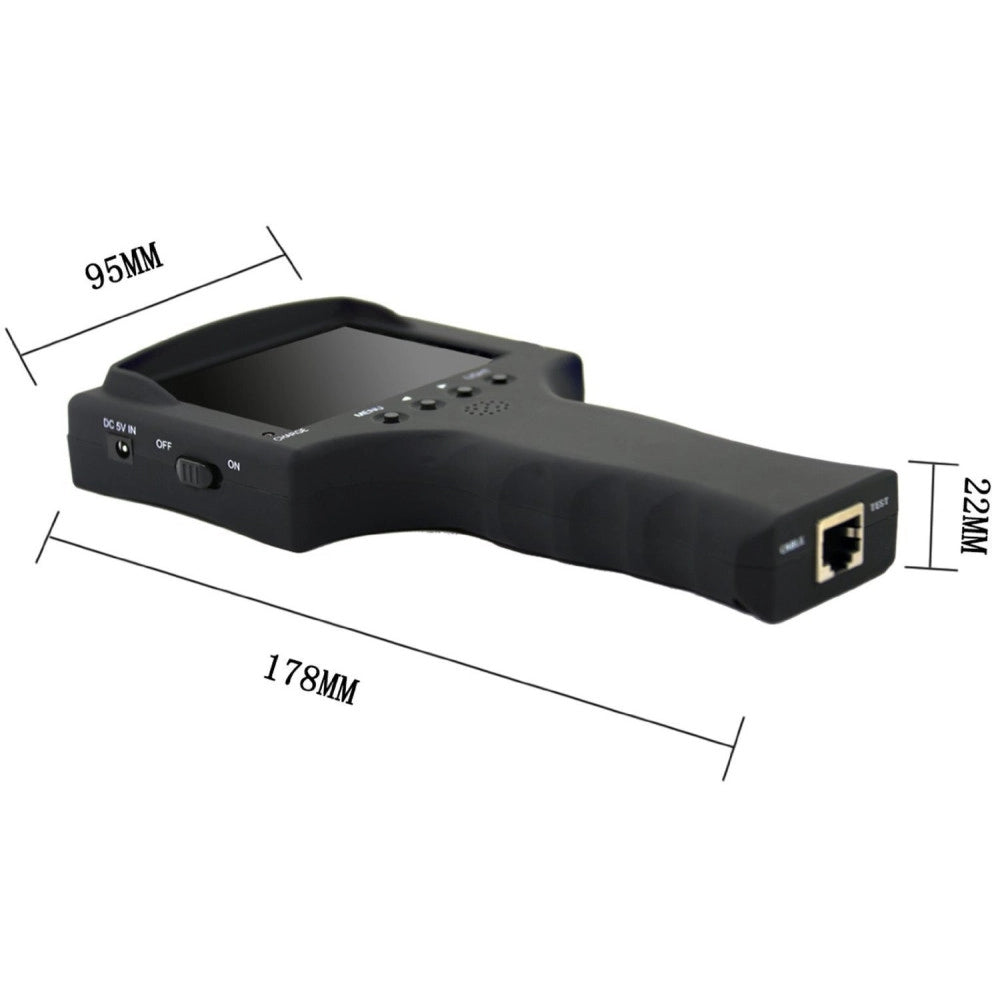 Trade Shop - Tester Monitor Portatile 3.5 Tester Telecamere Ahd Rete Ethernet Lan Uscita 12v -