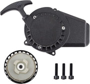 Parte di ricambio - Avviamento a rinculo - Nero - Per 2-telaio 43cc 47cc 49cc - Adatto per Mini Dirt Bike Scooter Brush Cutter Acqua...