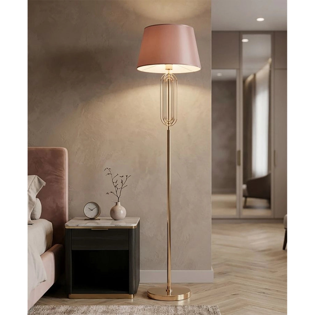 Lampada da Terra VKH188, Rosa, Metallo, 40x40x168,5 cm