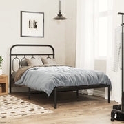 Giroletto con Testiera in Metallo Nero 100x190 cm 377111