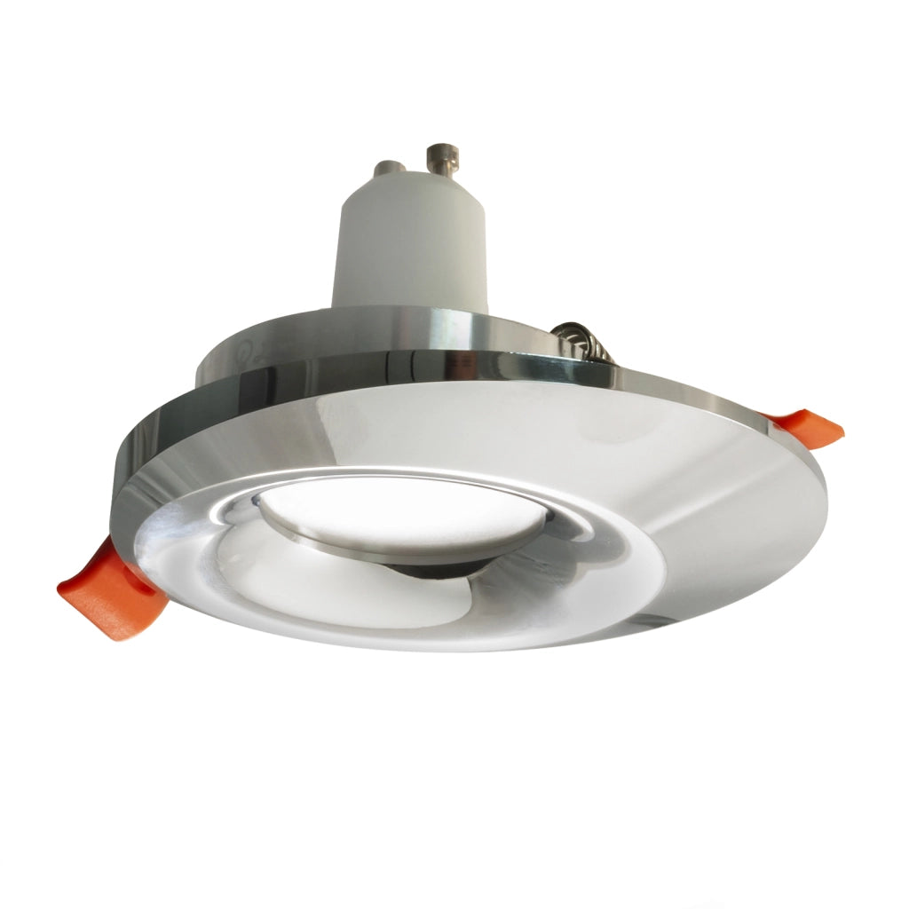 Faretto LED 8W GU10 incasso soffitto cromato luci soggiorno salotto cucina 65mm LUCE 3000K