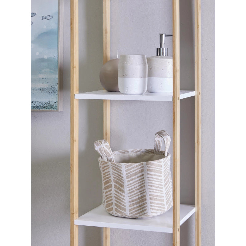 Colonna Multiuso 1 Anta 2 Ripiani Naturale/bianco 30x30x156 Adelaide
