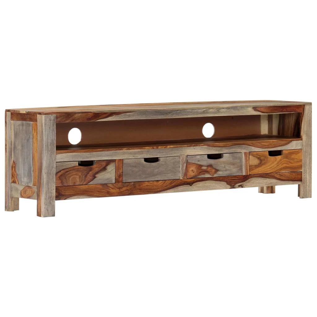 Mobile TV multimediale scaffale TV credenza mobile TV sala da pranzo soggiorno camera da letto legno massello 130 x 30 x 40 cm marrone 02_0026962