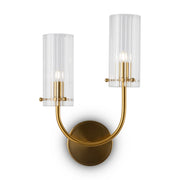 Applique glamour Arco Maytoni 2 luci G9 ottone cristallo