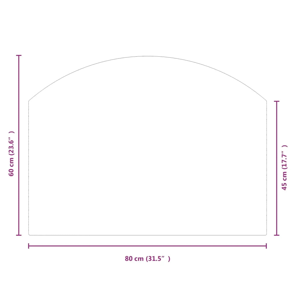 Piastra in vetro per camino Trasparente 80 x 60 cm Vetro