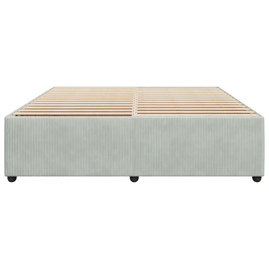 Giroletto senza Materasso Grigio Chiaro 180x200 cm Velluto 3285024