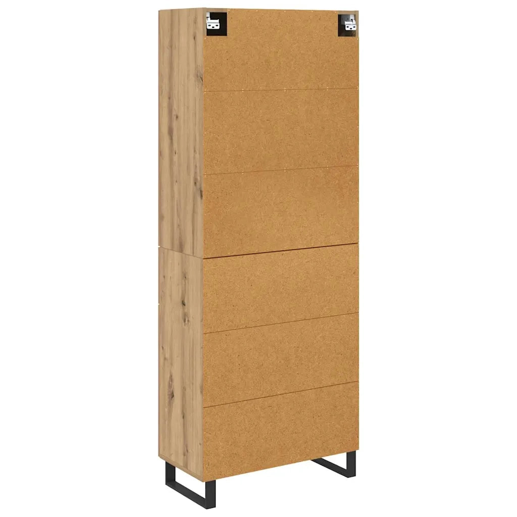 Credenza con cassetto Rovere artigianale 69,5 x 34 x 180 cm