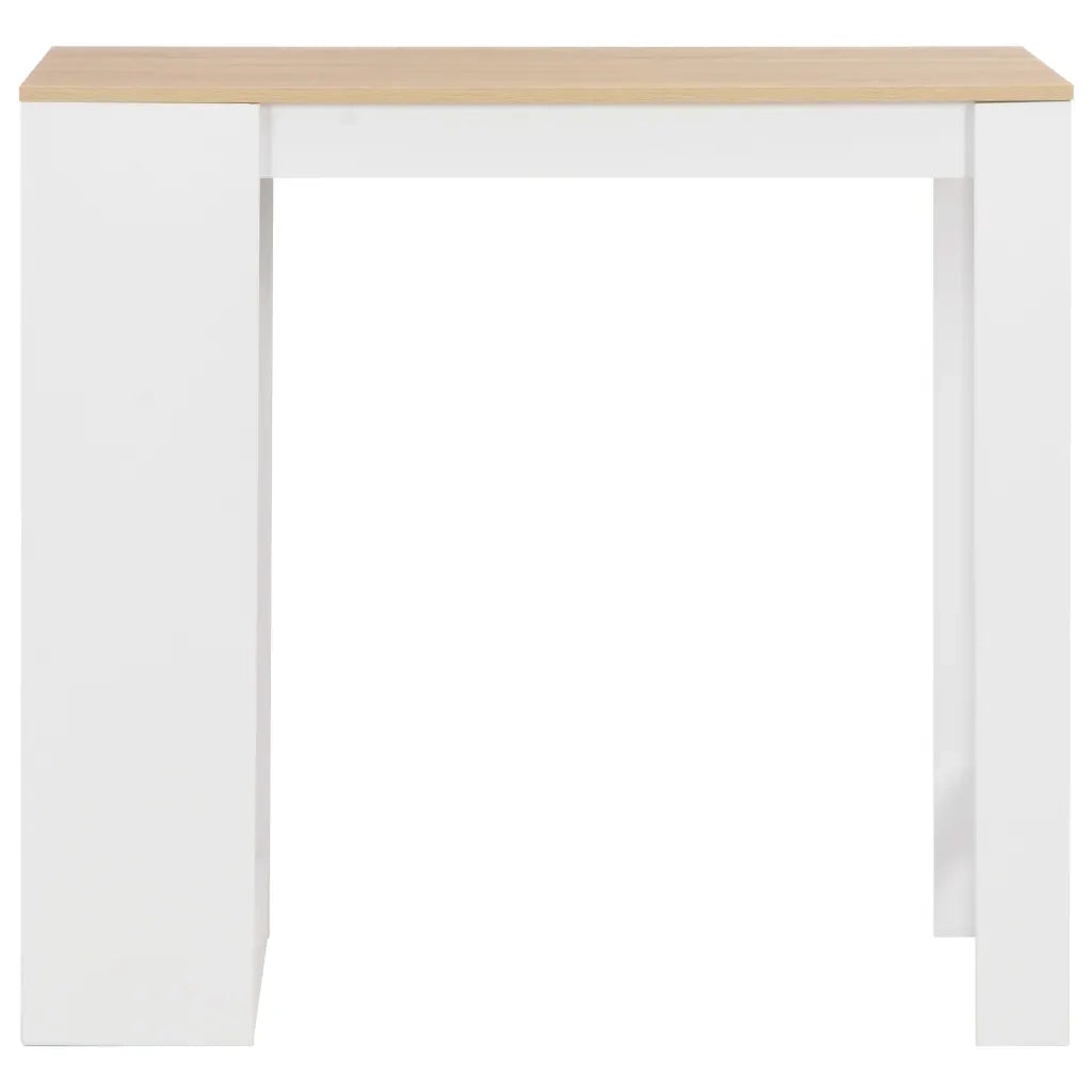 Tavolo da Bar con Ripiano Bianco 110x50x103 cm cod mxl 13123