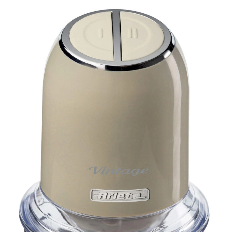 Tritatutto Vintage - 2 Velocità - 4 Lame Acciaio Inox - 400W - Beige