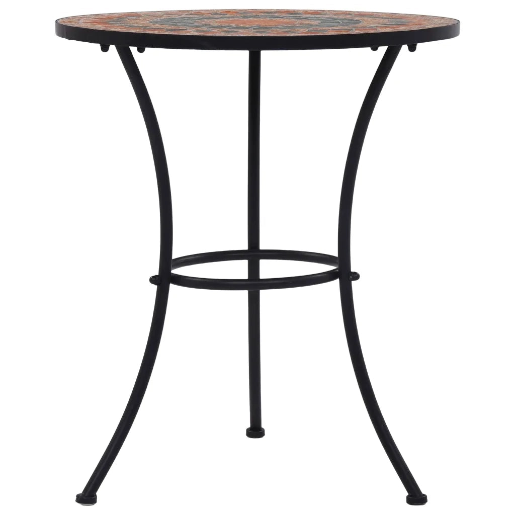 Set Bistrò 3 pz con Mosaico in Ceramica Arancione/Grigio 279691
