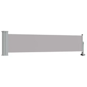 Tenda da Sole | Tenda laterale Retrattile per Patio 60x300 cm Grigia