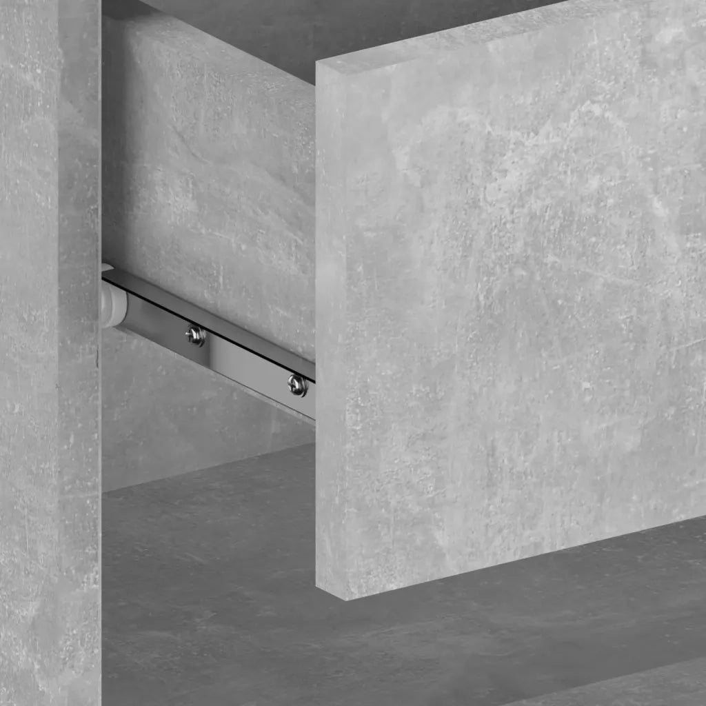 Comodino a Muro Grigio Cemento 810961