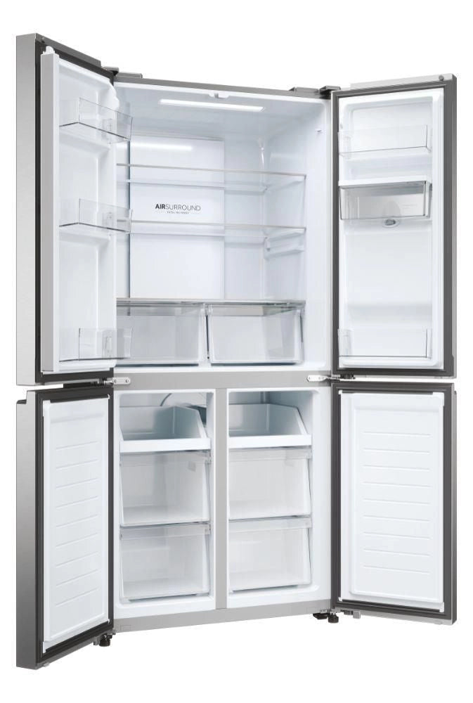 Haier Cube 83 Serie 3 HCR3818EWMM frigorifero side-by-side Libera installazione 463 L E Platino, Acciaio inox
