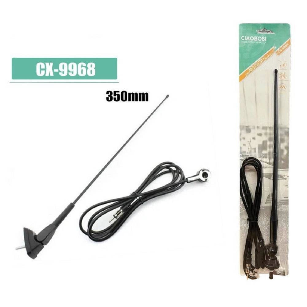 Trade Shop - Antenna Con Cavo Fm Radio Antenna Universale Decorazione Tetto Auto 350mm Cx-9968 -