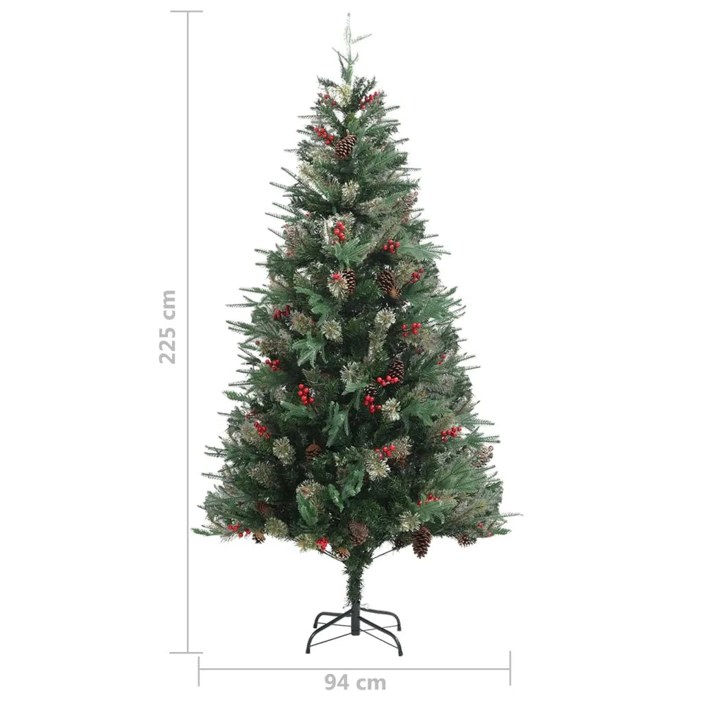 Albero di Natale con Pigne Verde 225 cm in PVC e PE 340528