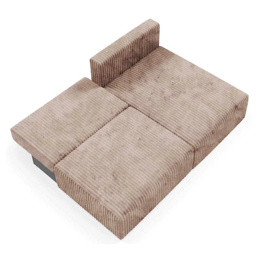 Pergola, Divano Letto con Penisola Contenitore, 210x149 cm Beige