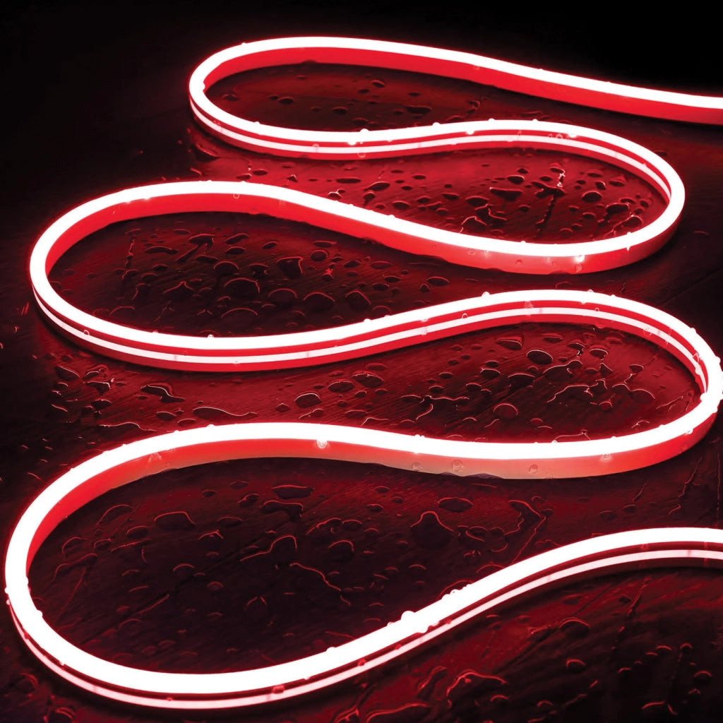 Alcapower Striscia LED Snake Flex 20m 230V 12W/m Colore Rosso IP65 in Silicone, Flessibile e ad alta luminosità con tecnologia SMD 2835 integrata