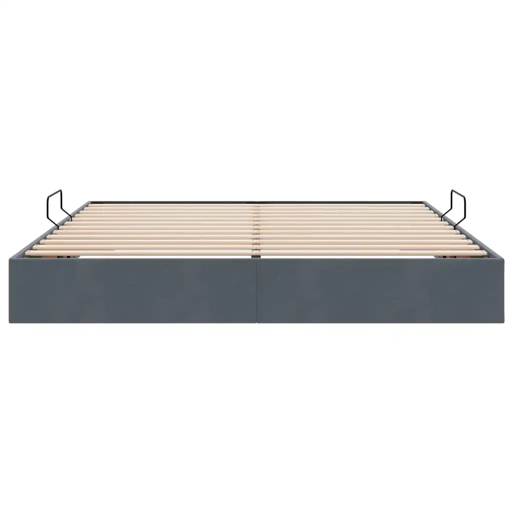Letto con Contenitore Grigio Scuro 180 x 200 cm Velluto 3370128