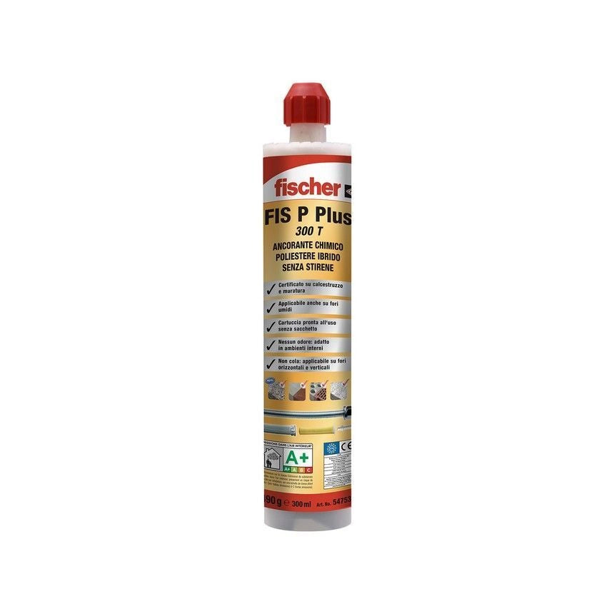 Fischer 518899 FIS PE 300 SF Ancorante Chimico a Iniezione Resina Poliestere 300 ml per Calcestruzzo e Muratura