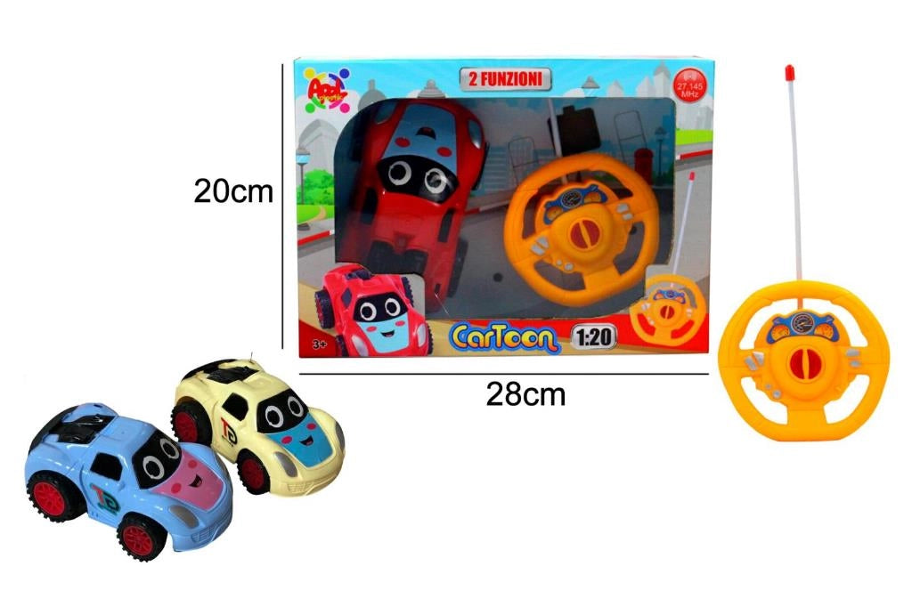 Giochi per Bambini Radiocomando Auto Cartoon rc 2 Funzioni Vari Colori