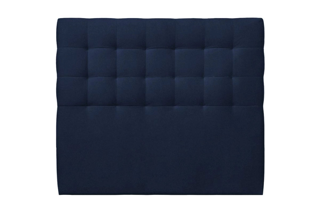 Testiera in tessuto velluto blu oceano imbottita L135 cm