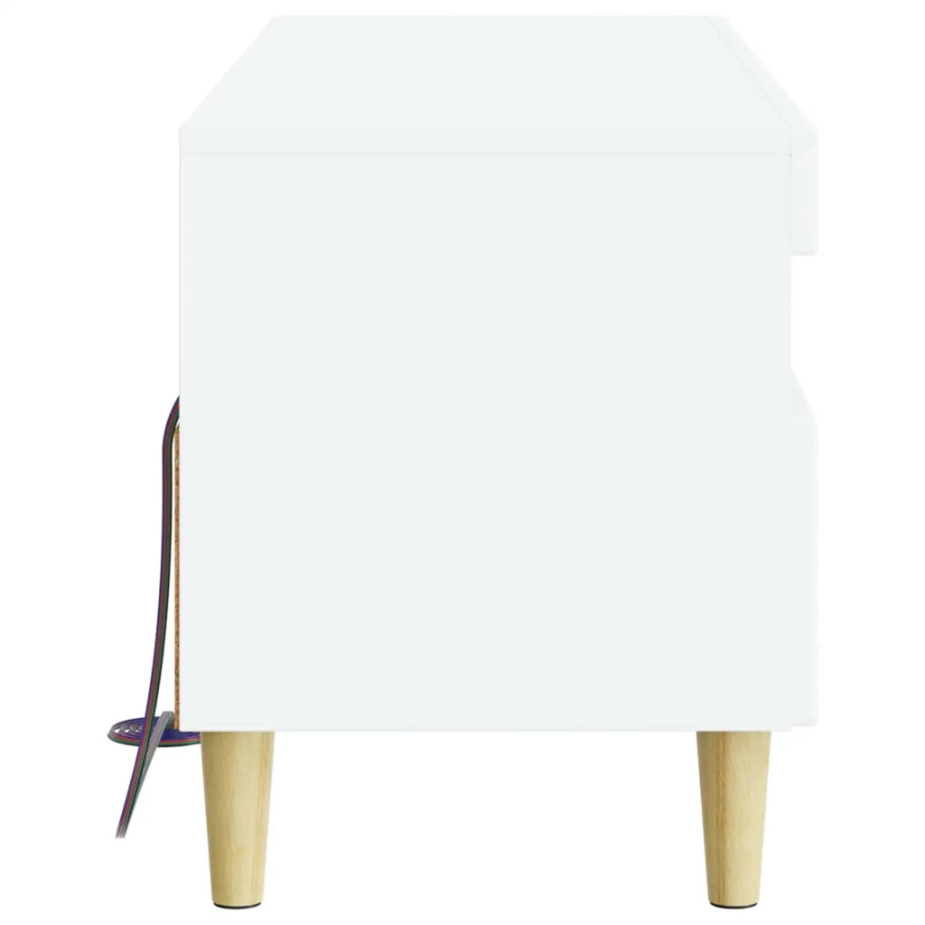 Mobile TV LED Bianco Lucido Legno ingegnerizzato 897209