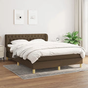Giroletto a Molle con Materasso Marrone Scuro 140x190cm Tessutocod mxl 74071