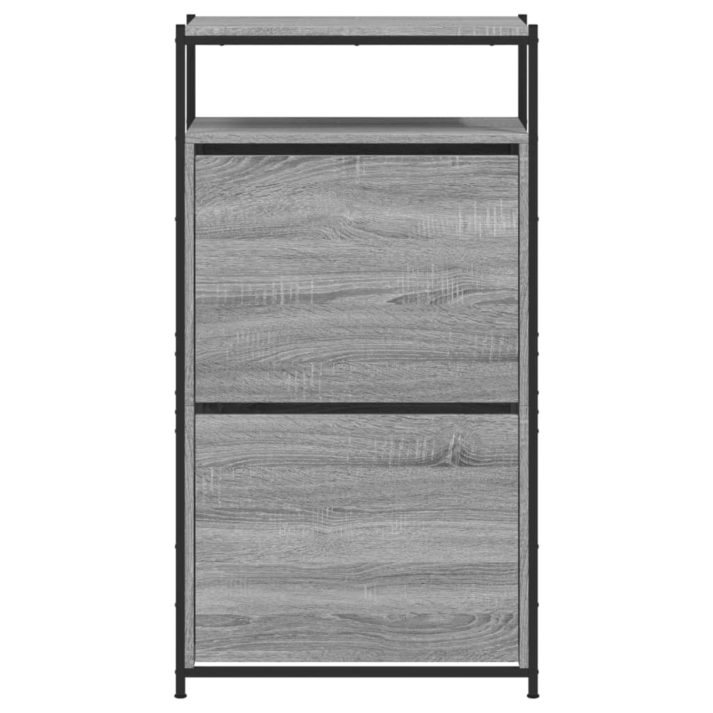 Scarpiera mobile contenitore per scarpe mobile per ingresso/corridoio/soggiorno design Sonoma 60 x 34 x 112 cm legno ingegnerizzato grigio 02_0022078