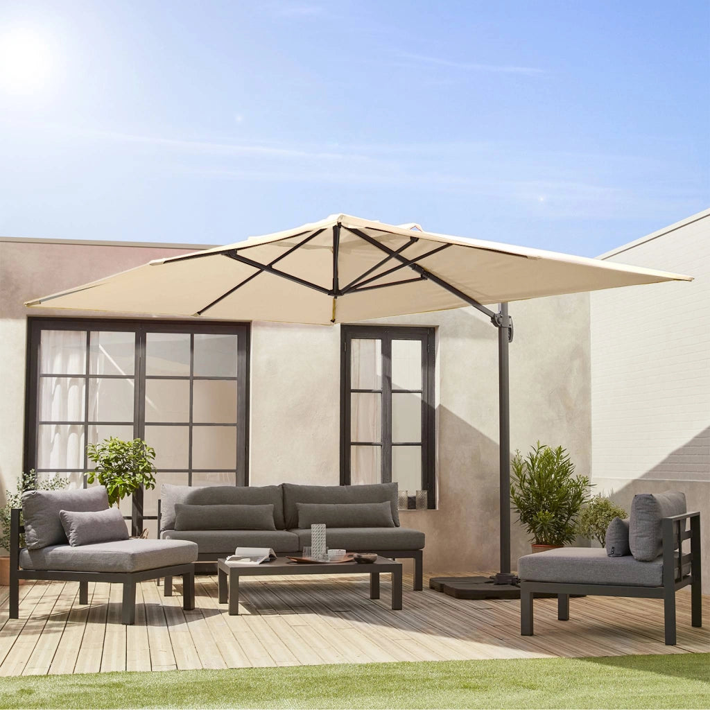 Ombrellone rettangolare, 3x4m, beige